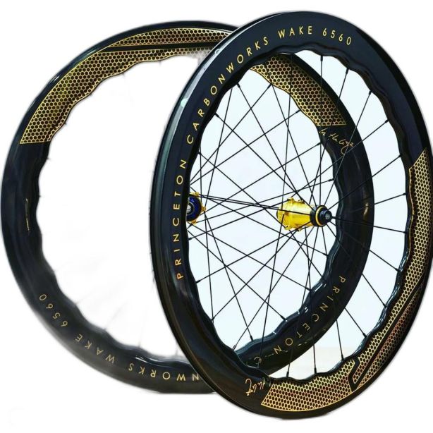 Princeton Carbon Works WAKE 6560 Disc + Chrisking R45D Ceramic/Shimano /Gloss Gold