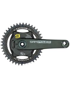 SRM Origin LOOK Cranks 24mm Titanium/ Yellow  (W/O Chainring)